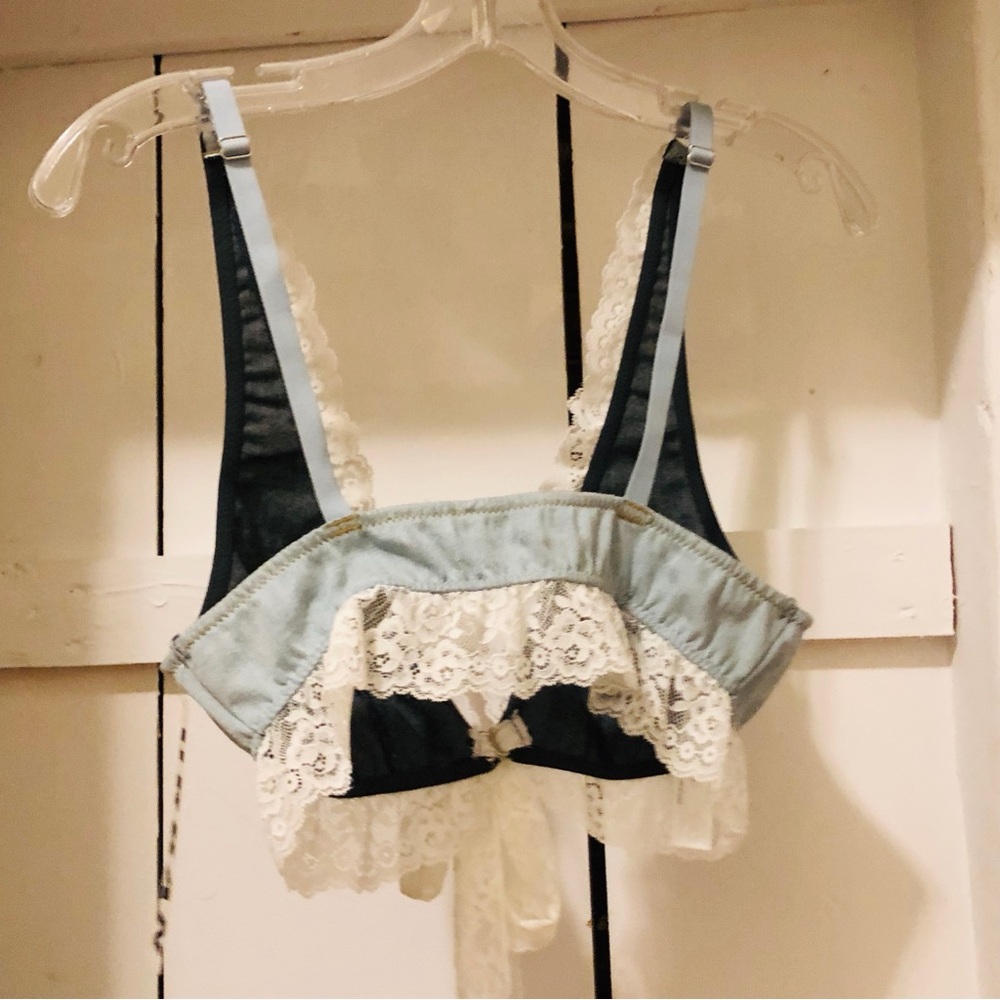 Out From Under Cowgirl Logic Denim Plunge Bralette. Size M. NWT. - Picture 10 of 11